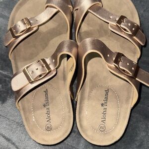 Aloha Island Metallic Sandals